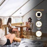 14'x16' Alpha Wall Tent -Water Repellent - The Ultimate 4-Season Family Camping & Group Hunting Tent