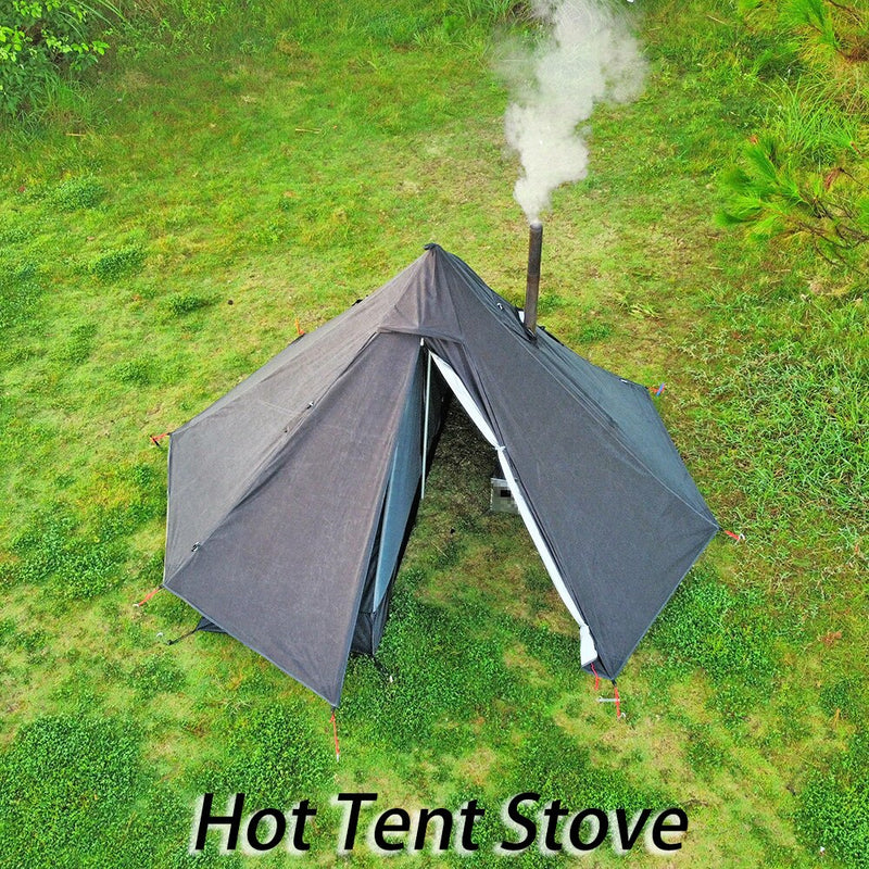 Titanium Stove Wood Foldable Ultralight Folding Chimney Tent Stove Outdoor Camping Firewood Burning Stove Hot Tent Heater
