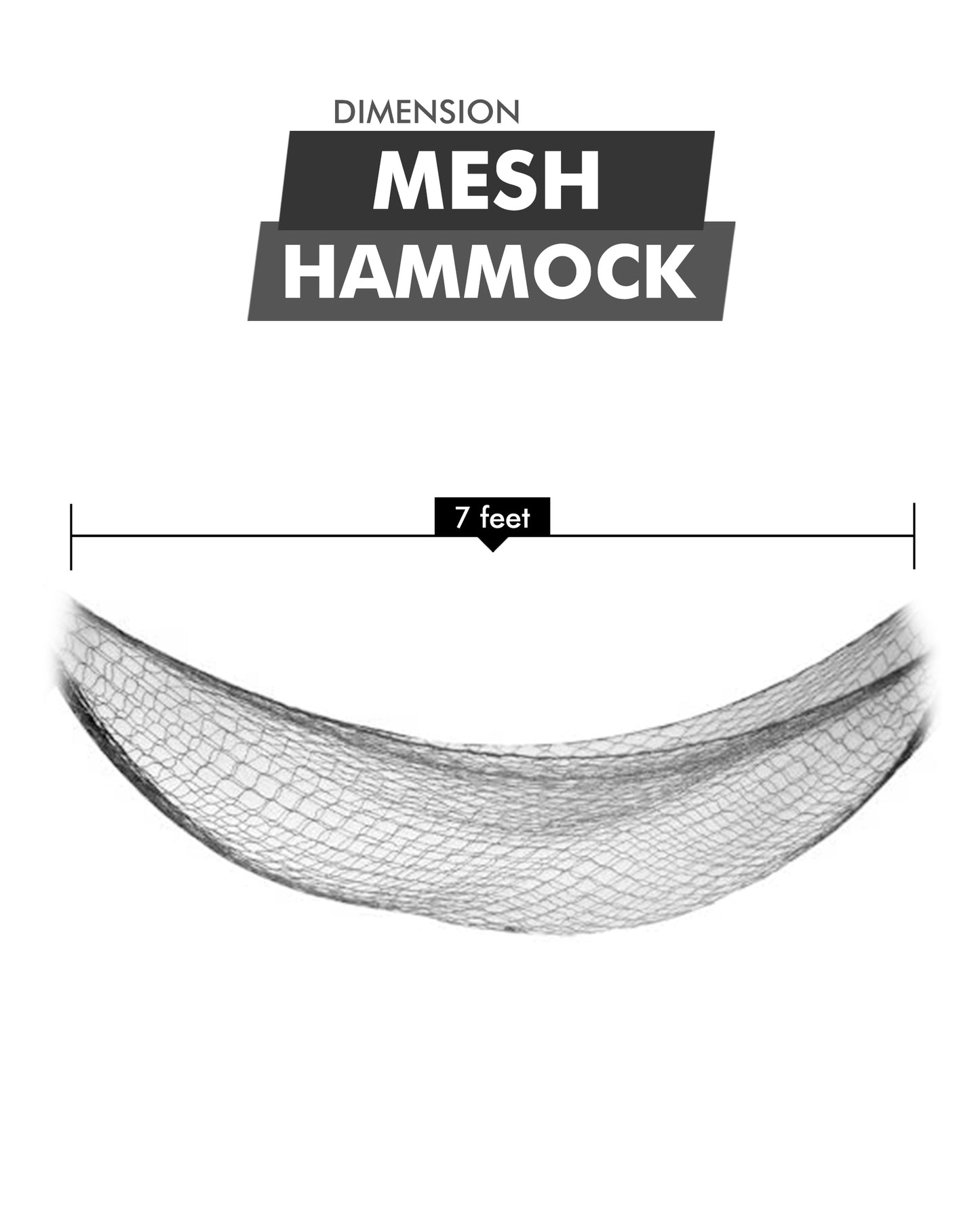 7ft Nylon Hammock - Portable and Easy to Set Up
