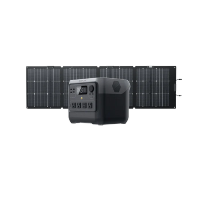 EcoFlow River 2 Pro + 220W Bifacial Solar Panel Bundle – Premium Off-Grid Power Station & Dual-Sided Solar Kit for Camping, Emergency & Van Life