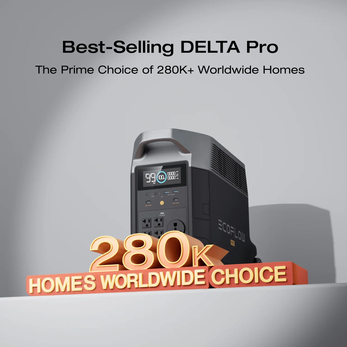 EcoFlow DELTA Pro Portable Power Station + 1 400W Portable Solar Panel- Harness the Sun's Power with the Leading Portable Solar Generator