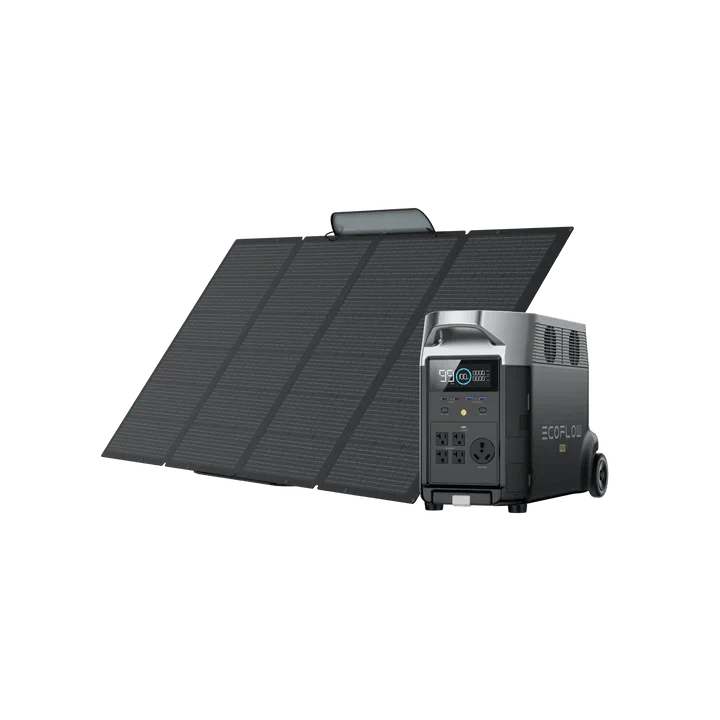 EcoFlow DELTA Pro Portable Power Station + 1 400W Portable Solar Panel- Harness the Sun's Power with the Leading Portable Solar Generator
