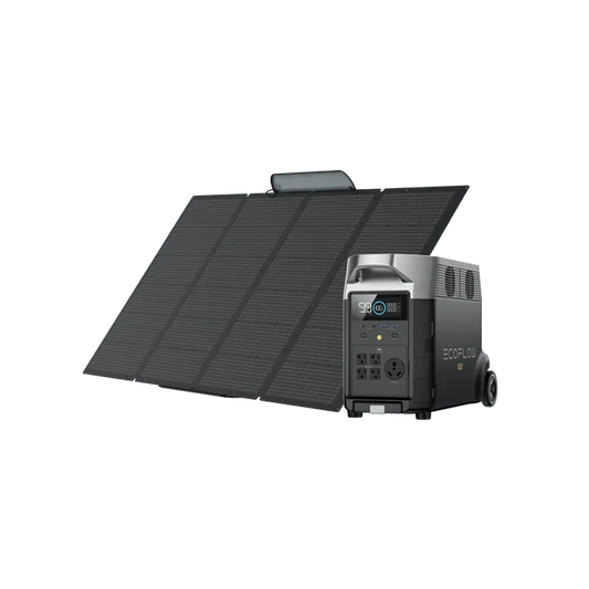 EcoFlow DELTA Pro Portable Power Station + 1 400W Portable Solar Panel- Harness the Sun's Power with the Leading Portable Solar Generator