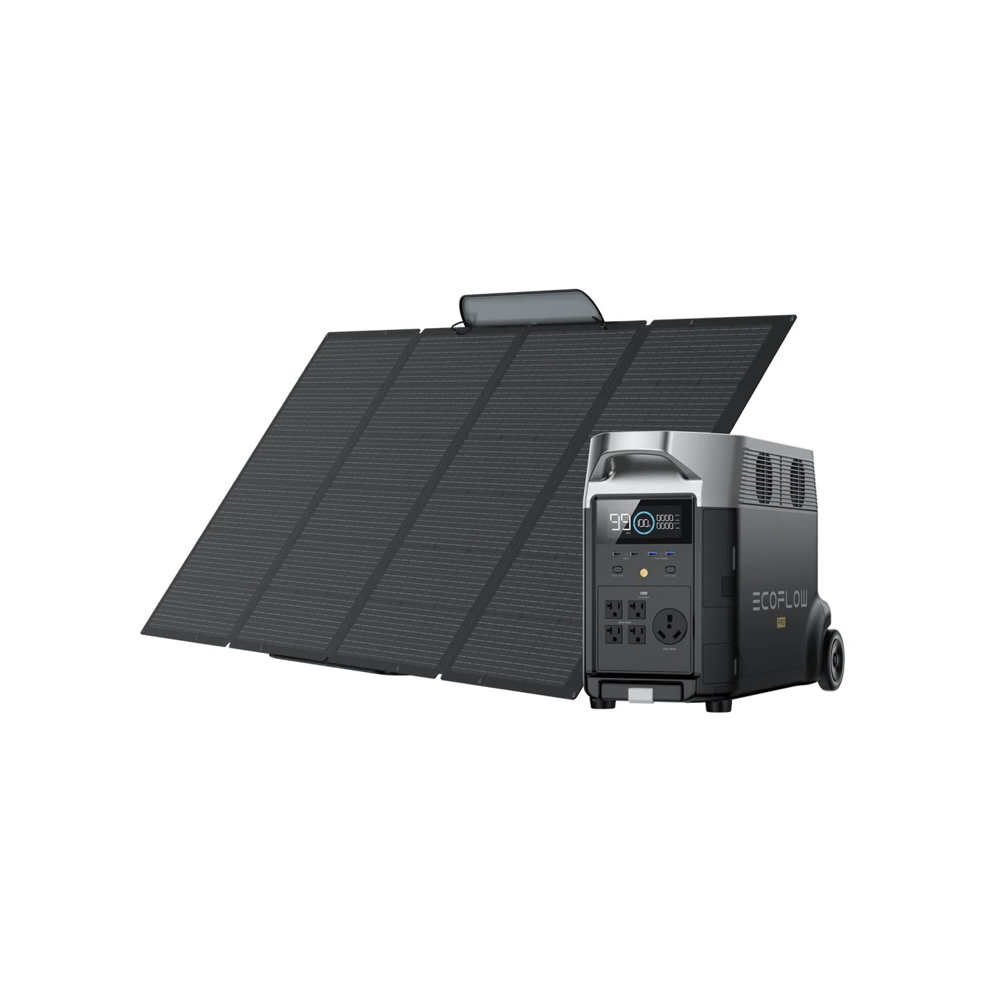 EcoFlow DELTA Pro Portable Power Station + 1 400W Portable Solar Panel- Harness the Sun's Power with the Leading Portable Solar Generator