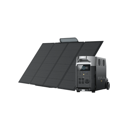 EcoFlow DELTA Pro Portable Power Station + 1 400W Portable Solar Panel- Harness the Sun's Power with the Leading Portable Solar Generator