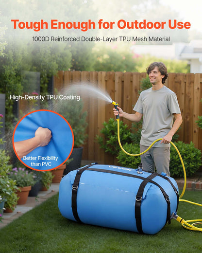 Water Storage Bladder, 132L Large Capacity TPU Soft Water Bag,