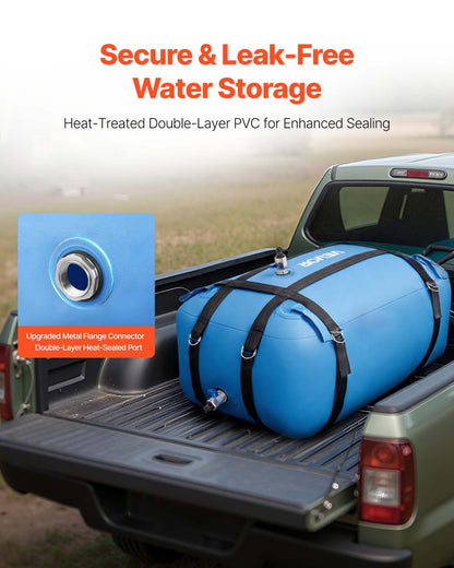 Water Storage Bladder, 132L Large Capacity TPU Soft Water Bag,