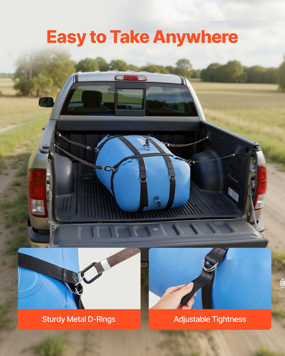 Water Storage Bladder, 132L Large Capacity TPU Soft Water Bag,