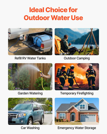 Water Storage Bladder, 132L Large Capacity TPU Soft Water Bag,