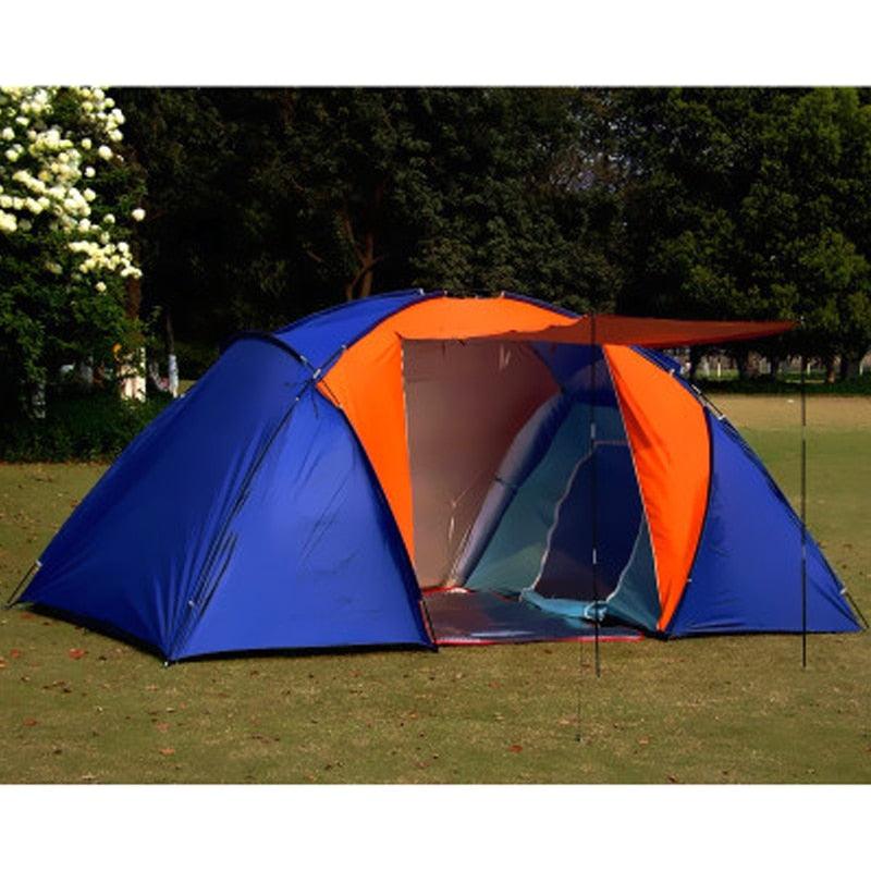 Large Double Layer Waterproof Two Bedrooms Tent