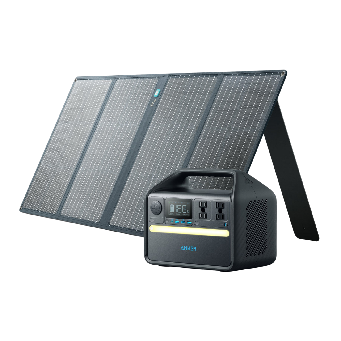 Anker 535 Solar Generator (PowerHouse 512Wh with 100W Solar Panel)