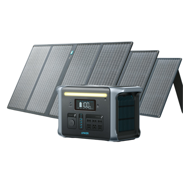 Anker SOLIX F1200 Solar Generator (Solar Generator 757 with —3 X 100W Solar Panel)