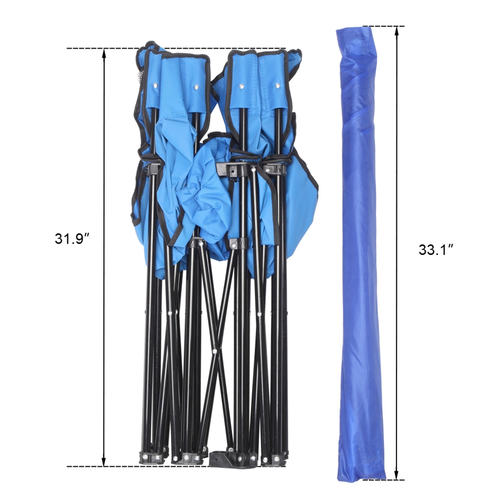 Portable Folding Chair with Removable Sun Umbrella