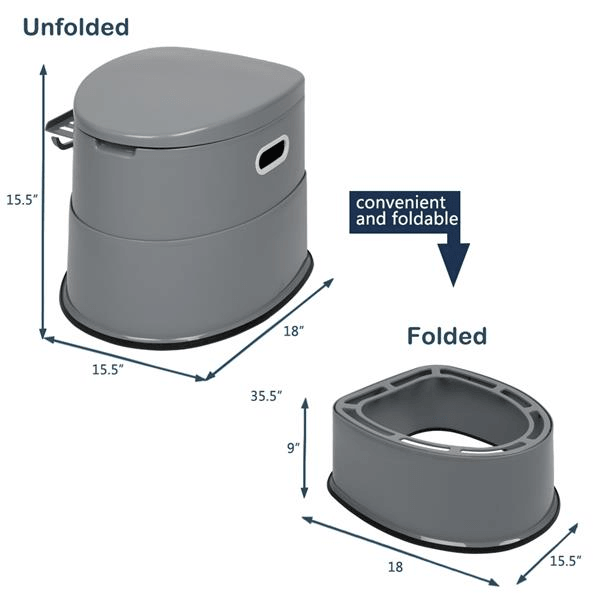 Outdoor Portable Toilet with Non-slip Mat - Dead End Survival