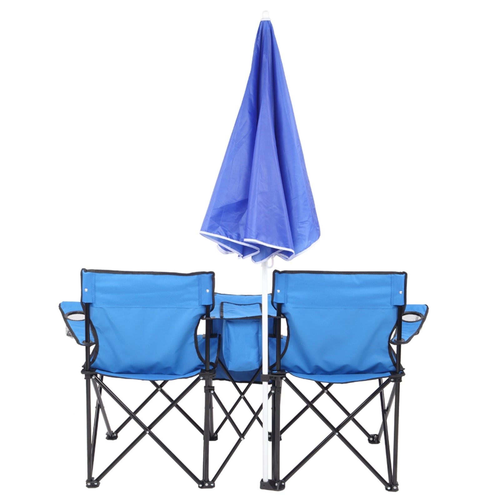 Portable Folding Chair with Removable Sun Umbrella