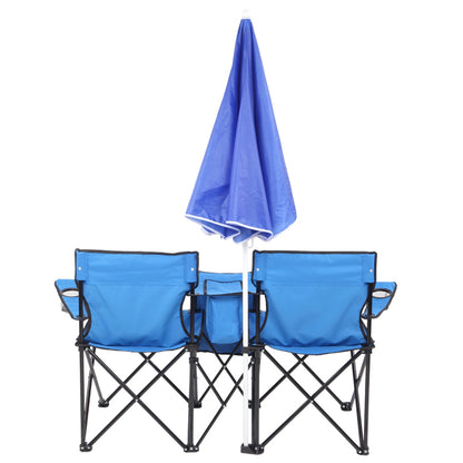 Portable Folding Chair with Removable Sun Umbrella